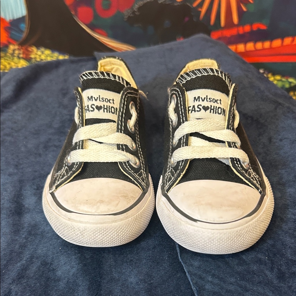 Black and White Kids Sneakers